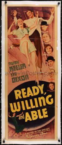 5a0933 READY, WILLING & ABLE linen insert 1937 great art of Ruby Keeler & Lee Dixon dancing!