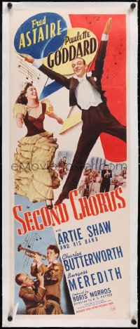 5a0940 SECOND CHORUS linen insert R1947 Fred Astaire in tux with Paulette Goddard, Artie Shaw!