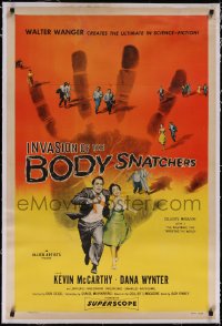 5a0120 INVASION OF THE BODY SNATCHERS linen 1sh 1956 classic horror, the ultimate in science-fiction!