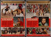 5a0321 BARABBAS group of 6 linen Italian 18x26 pbustas R1960s Anthony Quinn, Jack Palance, Gassman