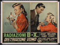 5a0329 INCREDIBLE SHRINKING MAN linen Italian 20x27 pbusta 1960 Randy Stuart & tiny Grant Williams!