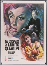 5a0470 DIE DIE MY DARLING linen Spanish 1967 Stephanie Powers, different Escobar art, ultra rare!