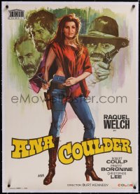 5a0482 HANNIE CAULDER linen Spanish 1972 cowgirl Raquel Welch, Elam, Culp, Borgnine, different & rare!