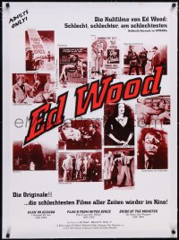 5a0140 ED WOOD linen 24x33 film festival poster 1990s Glen or Glenda, Plan 9, posters & scenes!