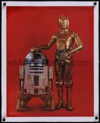 5a0341 EMPIRE STRIKES BACK linen 19x24 special poster 1980 Duncan Hines promo with R2-D2 & C-3PO!