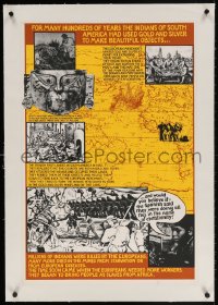 5a0347 FOR MANY HUNDREDS OF YEARS linen 20x30 special poster 1970s impact of Europe on South America!