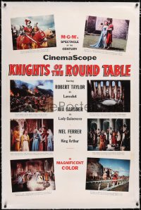 5a0349 KNIGHTS OF THE ROUND TABLE linen 28x44 special poster 1954 Robert Taylor, Gardner, ultra rare