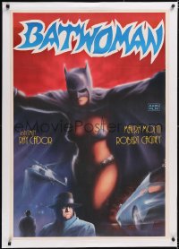 5a0190 BATWOMAN linen Turkish R1980s Maura Monti, great art of sexy superhero by Huseyin!