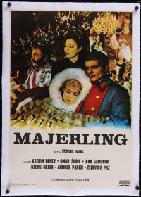 5a0166 MAYERLING linen Yugoslavian 19x27 1969 Omar Sharif, Catherine Deneuve, Ava Gardner, rare!