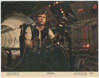 5b0558 STAR WARS color 11x14 still 1977 best c/u of Harrison Ford as Han Solo in Millennium Falcon!