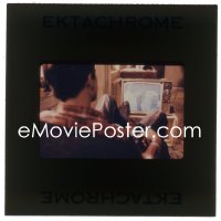 5b1471 TAXI DRIVER 35mm slide 1976 Robert De Niro holding gun & watching TV, Martin Scorsese!