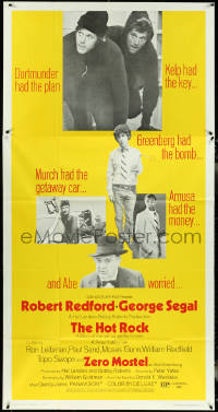 5b0417 HOT ROCK 3sh 1972 Robert Redford, George Segal, Peter Yates classic, different image!