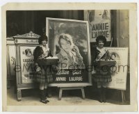 5b1742 ANNIE LAURIE candid 8x10 still 1927 pretty girls in Scottish costumes posing by movie posters!