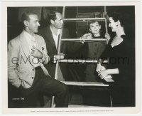 5b1800 FUNNY FACE candid 8.25x10 still 1957 Mel Ferrer visits Audrey Hepburn, Fred Astaire & Dovima!