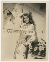 5b1803 GILDA 8x10.25 still 1946 incredible portrait of sexy Rita Hayworth showing bare midriff!