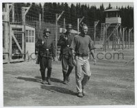 5b1809 GREAT ESCAPE 8x10 still 1963 Steve McQueen back at the camp after failed motorcycle escape!