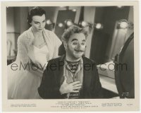 5b1835 LIMELIGHT 8.25x10.25 still 1952 sad Charlie Chaplin & pretty Claire Bloom in dressing room!