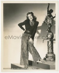 5b1838 LORETTA YOUNG deluxe 8x10 still 1942 modeling fur slacks made of chipmunk, photo by Hurrell!