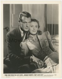 5b1848 MEET JOHN DOE 8x10 still 1941 best portrait of Gary Cooper & Barbara Stanwyck, Frank Capra!