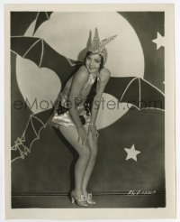 5b1860 NANCY CARROLL 8x10.25 still 1920s sexy Halloween portrait in great costume w/bats behind her!