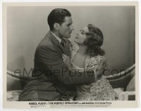 5b1871 PERFECT SPECIMEN 8x10.25 still 1937 romantic c/u of Joan Blondell & Errol Flynn embracing!