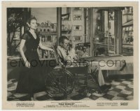 5b1879 REAR WINDOW 8x10 still 1954 Hitchcock, Grace Kelly standing by Jimmy Stewart in wheelchair!