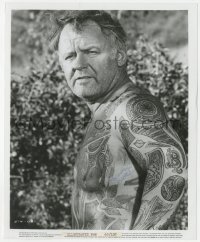 5b0154 ROD STEIGER signed 8.25x10 still 1969 close up with full body tattoos in The Illustrated Man!