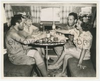 5b1887 SAHARA 8x10 still 1943 Humphrey Bogart & Mayo Methot boozing it up between scenes by Scott!