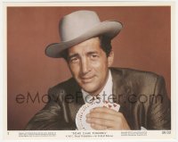 5b1730 SOME CAME RUNNING color 8x10 still #2 1959 portrait of Dean Martin with fanned deck of cards!