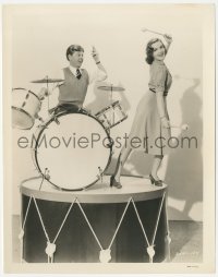 5b1909 STRIKE UP THE BAND 8x10.25 still 1940 Mickey Rooney & Judy Garland performing on giant drum!