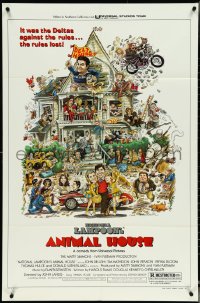 5b0920 ANIMAL HOUSE style B 1sh 1978 John Belushi, John Landis classic, art by Rick Meyerowitz!