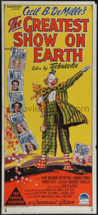 5b0567 GREATEST SHOW ON EARTH Aust daybill 1952 DeMille classic, Richardson Studio art, ultra rare!