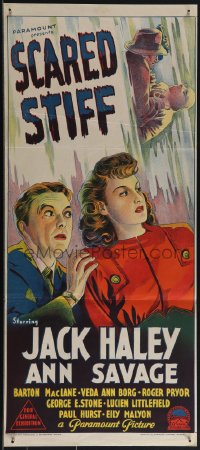 5b0579 SCARED STIFF Aust daybill 1945 Jack Haley & sexy Ann Savage by Richardson Studio, ultra rare!