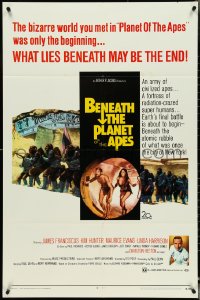 5b0939 BENEATH THE PLANET OF THE APES 1sh 1970 sequel, what lies beneath may be the end!