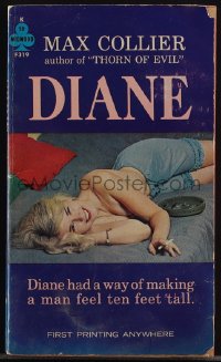 5b1478 DIANE paperback book 1963 she had a good way of making a man feel ten feet tall!