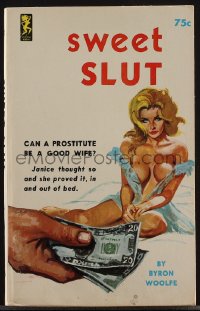 5b1495 SWEET SLUT paperback book 1964 she proved a prostitute be a good wife in & out of bed!