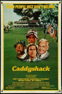 5b0971 CADDYSHACK 1sh 1980 Chevy Chase, Bill Murray, Rodney Dangerfield, golf comedy classic!