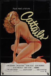 5b1238 NIGHT PLEASURES 24x36 1sh R1980 incredibly sexy art by N. Villagran, Cattails, rare!