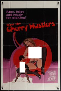 5b0980 CHERRY HUSTLERS 1sh 1977 incredibly sexy artwork, ripe, juicy and ready for picking, rare!