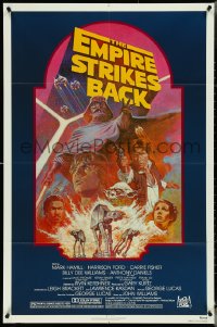 5b1052 EMPIRE STRIKES BACK NSS style 1sh R1982 George Lucas sci-fi classic, cool artwork by Tom Jung!