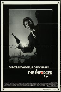 5b1055 ENFORCER 1sh 1976 classic image of Clint Eastwood as Dirty Harry holding .44 magnum!