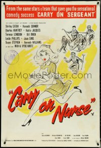 5b0977 CARRY ON NURSE English 1sh 1960 Gerald Thomas, art of sexy Shirley Eaton & patients!