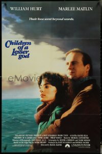 5b0982 CHILDREN OF A LESSER GOD English 1sh 1986 William Hurt & Matlin, different & ultra rare!