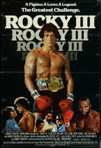 5b1295 ROCKY III English 1sh 1982 boxer & director Sylvester Stallone, Shire, Mr. T, ultra rare!