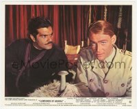 5b1726 LAWRENCE OF ARABIA color English FOH LC R1970 c/u of Omar Sharif glaring at Peter O'Toole!