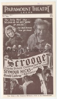 5b1439 SCROOGE local theater English program 1935 Seymour Hicks, Charles Dickens' A Christmas Carol!