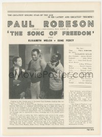 5b1440 SONG OF FREEDOM local theater English program 1938 Paul Robeson in his latest & greatest!