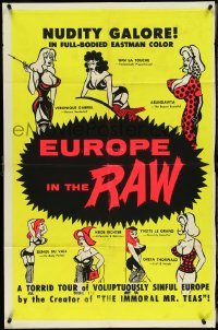 5b1061 EUROPE IN THE RAW 1sh 1963 Gigi La Touche, Abundavita, Russ Meyer directed!