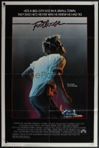 5b1086 FOOTLOOSE PG-rated 1sh 1984 competitive dancer Kevin Bacon has the music on his side!