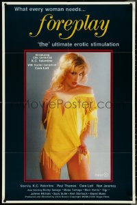 5b1088 FOREPLAY 25x38 1sh 1982 Ron Jeremy, sexy Chic centerfold K.C. Valentine!